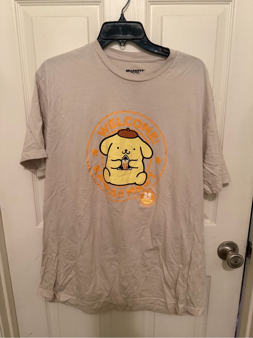 Sanrio Hello Kitty and Friends Beige Graphic Tee with Black Print